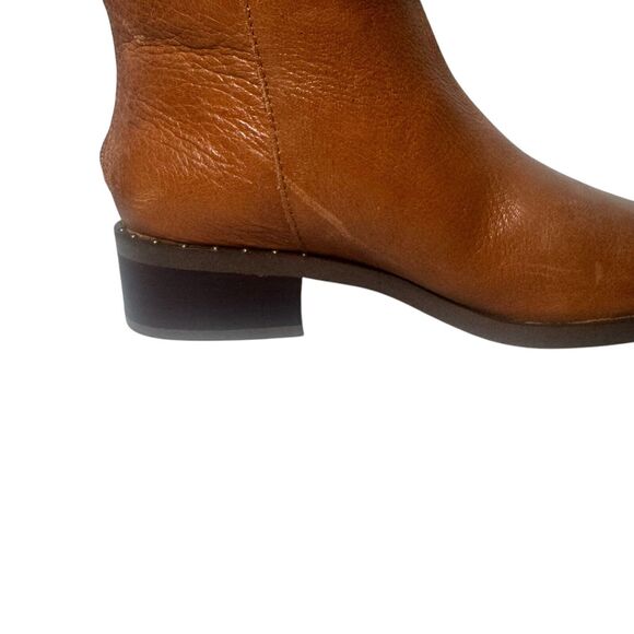 Franco Sarto Womens Daya Knee High Leather Riding Boots Zip Brown 6M Wide Calf - Picture 10 of 16